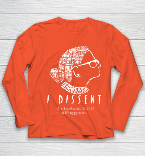 Notorious RBG 1833  2020 R.I.P Ruth Bader Ginsburg I Dissent Youth Long Sleeve 3