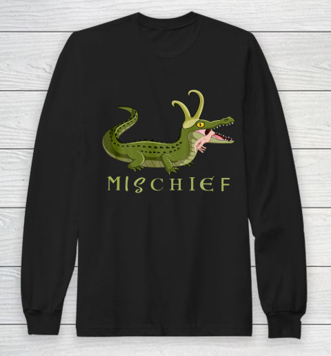 Alligator Loki gator Croki Crocodile God of Mischief Long Sleeve T-Shirt