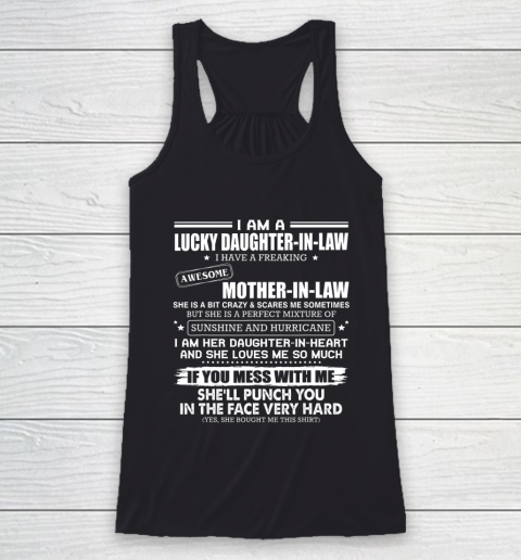 Lucky Daughter In Law Have A Freaking Awesome Mother In Law Racerback Tank