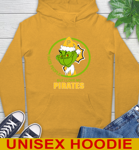 Pittsburgh Pirates MLB Christmas Grinch I Hate People But I Love My Favorite Baseball Team Hoodie 3