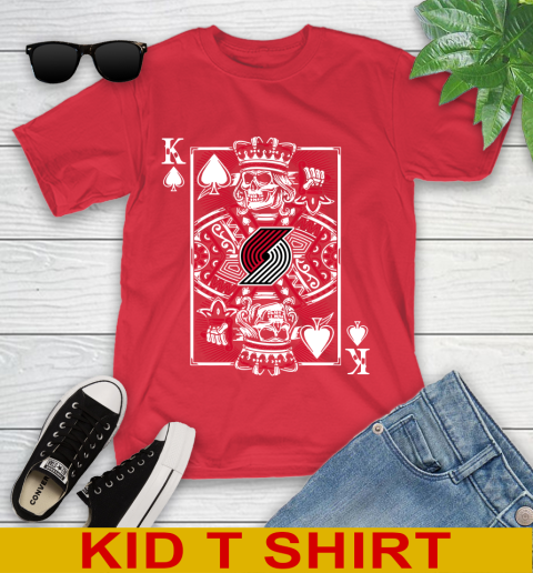 Portland Trail Blazers NBA Basketball The King Of Spades Death Cards Shirt Youth T-Shirt 11