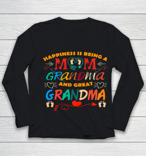 Happiness Is Being A Mom Great Grandma T shirt Women Mother Youth Long Sleeve