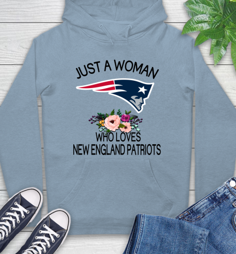 NFL Just A Woman Who Loves New England Patriots Football Sports Hoodie 6