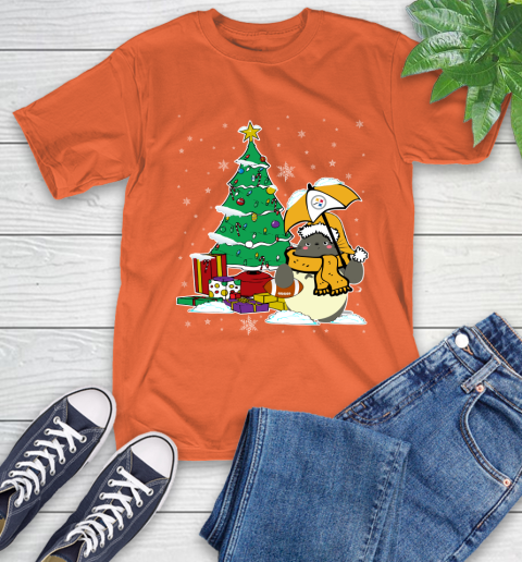 Pittsburgh Steelers NFL Football Cute Tonari No Totoro Christmas Sports T-Shirt 4