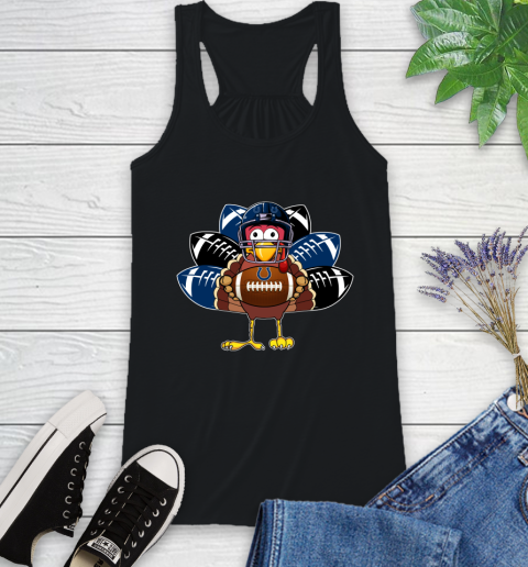 Indianapolis Colts Turkey Thanksgiving Day Racerback Tank 2