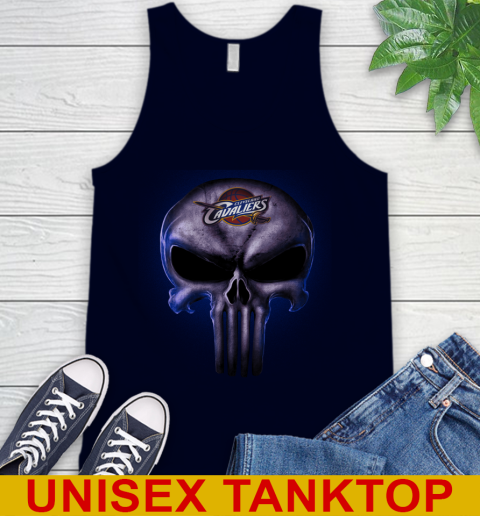 Cleveland Cavaliers NBA Basketball Punisher Skull Sports Tank Top 2