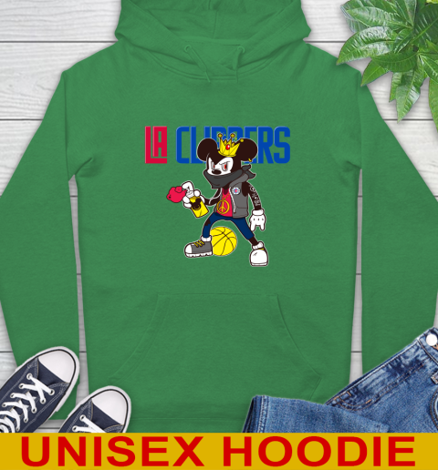 LA Clippers NBA Basketball Mickey Peace Sign Sports Hoodie - Image 9