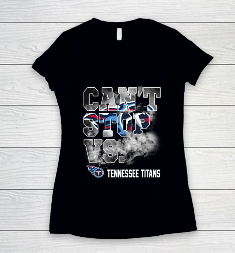 NFL Tennessee Titans Can't Stop Vs Women's V-Neck T-Shirt