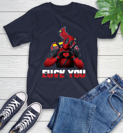 MLB St.Louis Cardinals Deadpool Love You Fuck You Baseball Sports T-Shirt 3