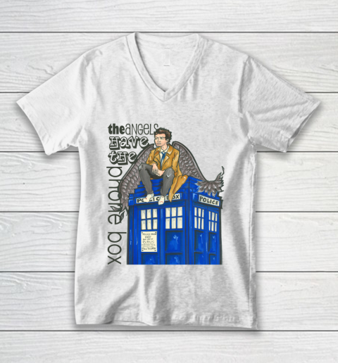 Doctor Who Shirt The Angels Have the Phone Box V-Neck T-Shirt