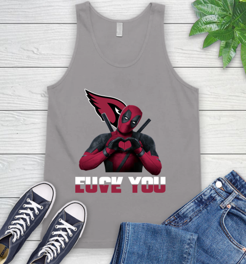 NHL Arizona Cardinals Deadpool Love You Fuck You Football Sports Tank Top 3
