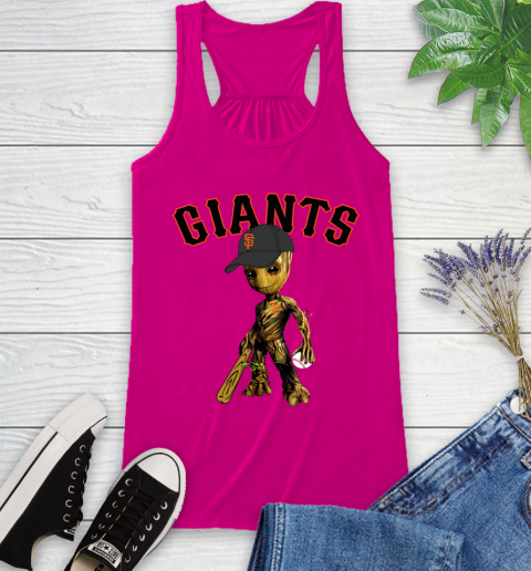 MLB San Francisco Giants Groot Guardians Of The Galaxy Baseball Racerback Tank 8