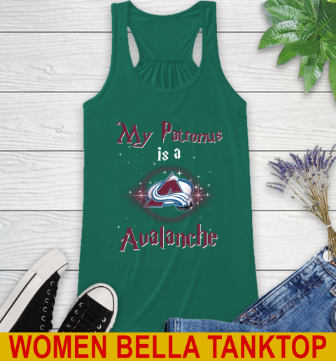 NHL Hockey Harry Potter My Patronus Is A Colorado Avalanche Racerback Tank 5
