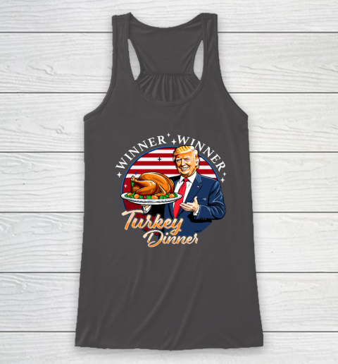 Humor Funny Trump Winner Winner Turkey Dinner Thanksgiving Racerback Tank 6