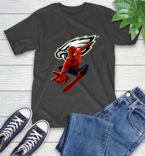 NFL Spider Man Avengers Endgame Football Philadelphia Eagles T-Shirt 2