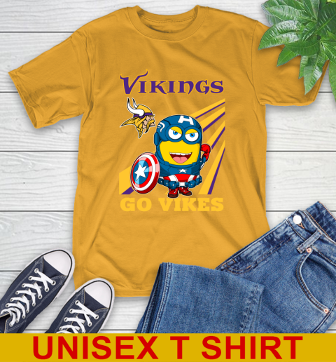 NFL Football Minnesota Vikings Captain America Marvel Avengers Minion Shirt T-Shirt 2