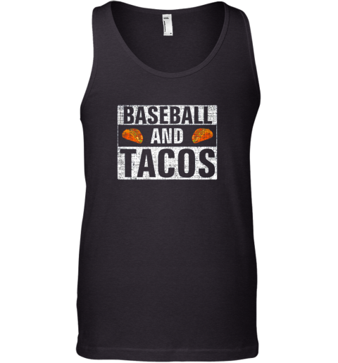 Vintage Baseball and Tacos Shirt Funny Sports Cool Gift Tank Top