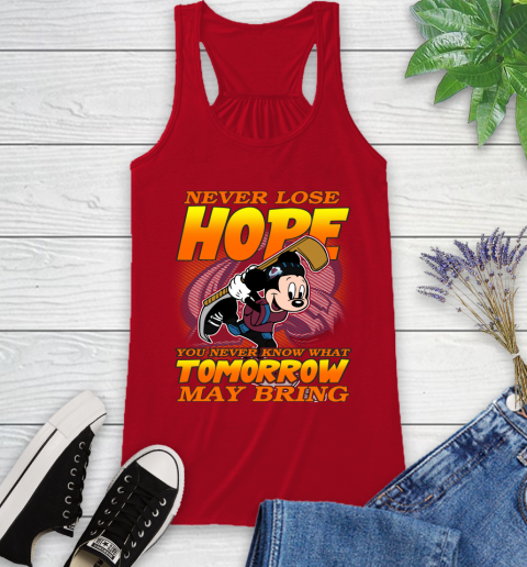 Colorado Avalanche NHL Hockey ootball Mickey Disney Never Lose Hope Racerback Tank - Image 6