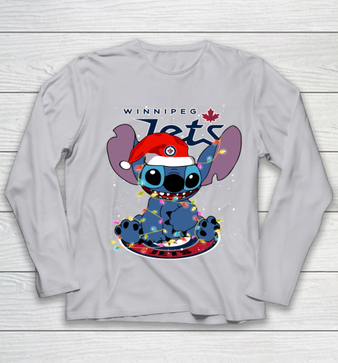 Winnipeg Jets NHL Hockey noel stitch Christmas Youth Long Sleeve 3