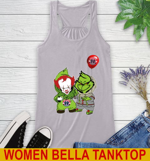 Washington Wizards Baby Pennywise Grinch Christmas NBA Basketball Racerback Tank - Image 6
