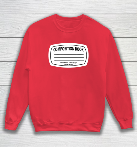 Composition Notebook Costume  Matching Group Halloween Sweatshirt 6