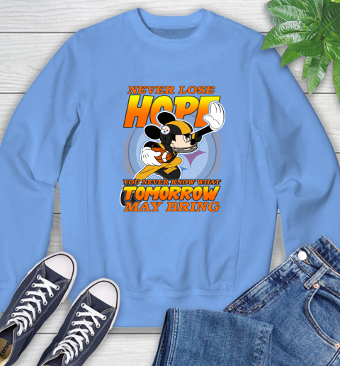Pittsburgh Steelers NFL Football Mickey Disney Never Lose Hope Sweatshirt 11