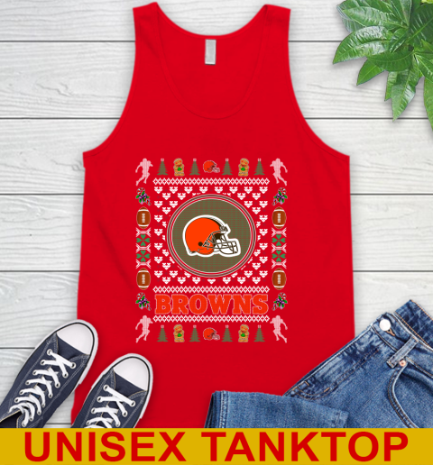 Cleveland Browns Merry Christmas NFL Football Loyal Fan Tank Top 5