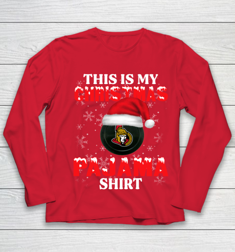 Ottawa Senators This Is My Christmas Pajama Shirt NHL Youth Long Sleeve 8