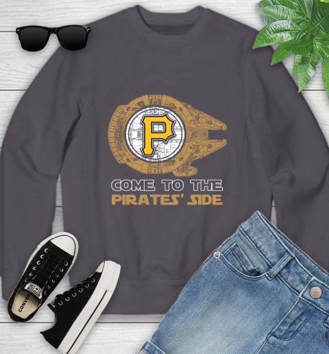 MLB Come To The Pittsburgh Pirates Side Star Wars Baseball Sports Youth Sweatshirt 5
