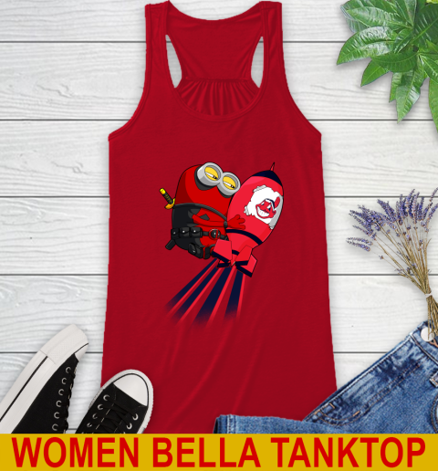 MLB Baseball Cleveland Indians Deadpool Minion Marvel Shirt Racerback Tank 4