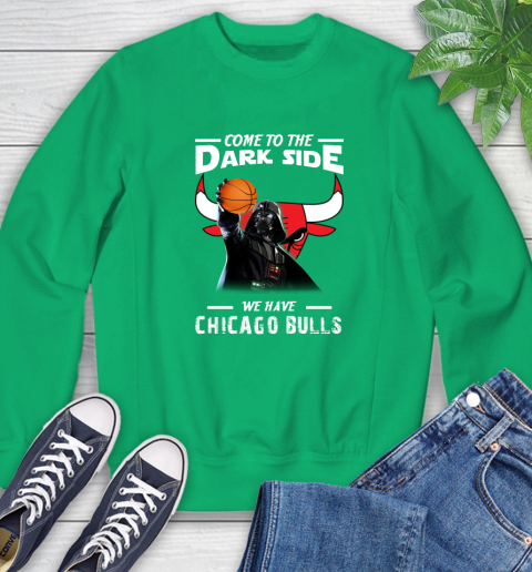 NBA Come To The Dark Side We Have Chicago Bulls Star Wars Darth Vader Basketball Sweatshirt 7