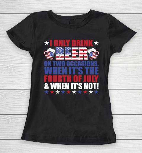 Beer Lover Funny Shirt Beer Fourth Of July Women's T-Shirt