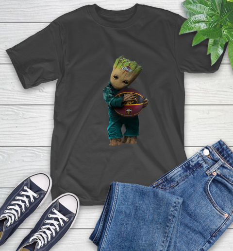 NBA Groot Guardians Of The Galaxy Basketball Sports Cleveland Cavaliers T-Shirt 2