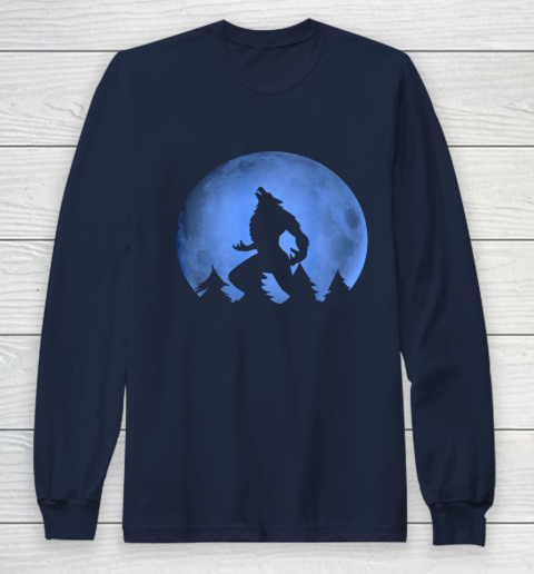 Werewolf Blue Moon wolf full moon on Halloween costume 2020 Long Sleeve T-Shirt 2