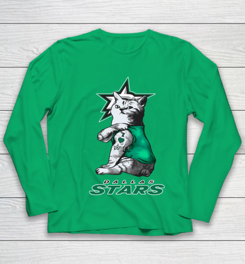 NHL My Cat Loves Dallas Stars Hockey Youth Long Sleeve - Image 5