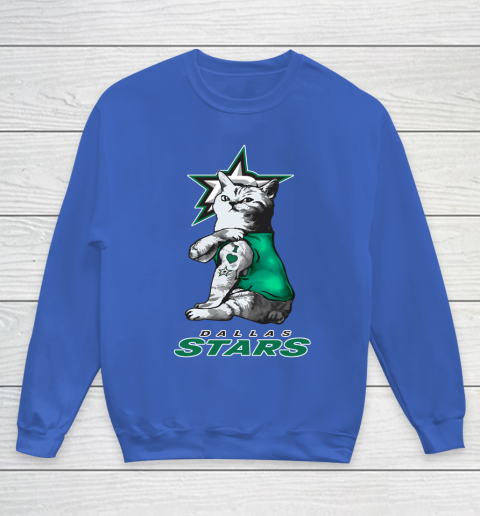 NHL My Cat Loves Dallas Stars Hockey Youth Sweatshirt 6