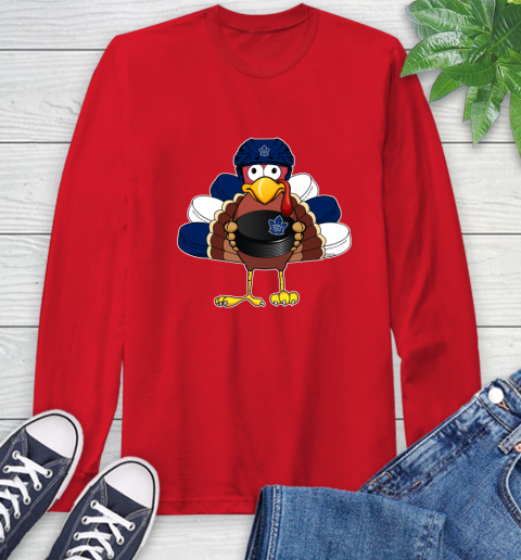 Toronto Maple Leafs Turkey Thanksgiving Day Long Sleeve T-Shirt 10