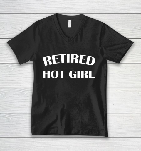 Retired Hot Girl V-Neck T-Shirt