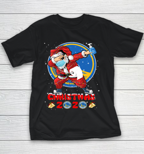 Golden State Warriors Funny Santa Claus Dabbing Christmas 2020 NBA Youth T-Shirt