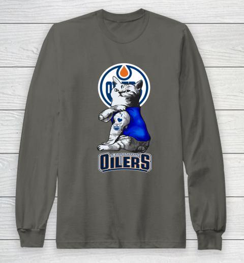 NHL My Cat Loves Edmonton Oilers Hockey Long Sleeve T-Shirt 5