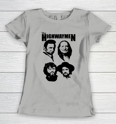 Willie Nelson Johnny Cash Outlaw Country Super Group The Highwaymen Women's T-Shirt 8