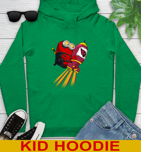 NFL Football Arizona Cardinals Deadpool Minion Marvel Shirt Youth Hoodie 8