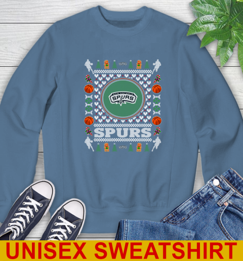 San Antonio Spurs Merry Christmas NBA Basketball Loyal Fan Sweatshirt - Image 11