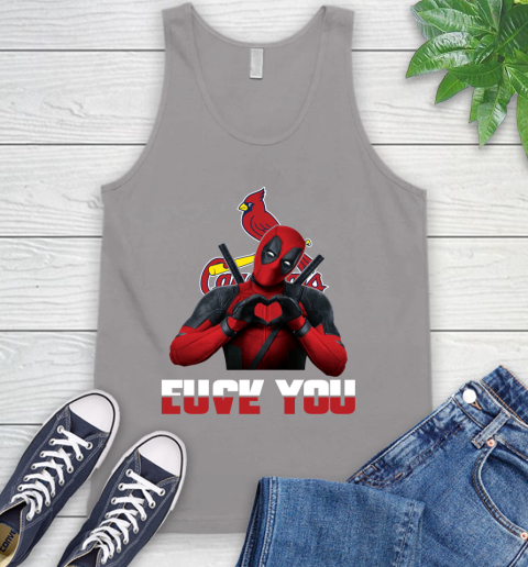 MLB St.Louis Cardinals Deadpool Love You Fuck You Baseball Sports Tank Top 3