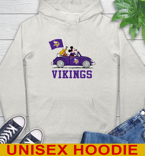 NFL Football Minnesota Vikings Pluto Mickey Driving Disney Shirt Hoodie 12