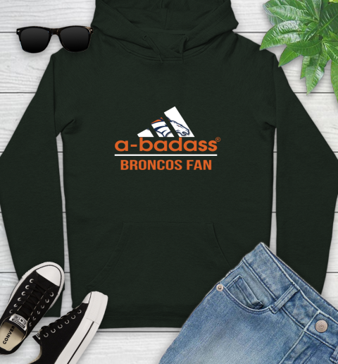 Denver Broncos NFL Football A Badass Adidas Adoring Fan Sports Youth Hoodie 14