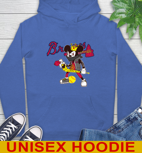 Atlanta Braves MLB Baseball Mickey Peace Sign Sports Hoodie 9