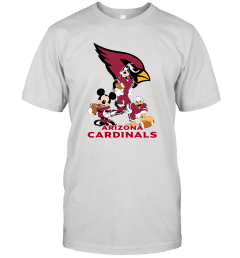 Mickey Donald Goofy The Three Arizona Cardinals Football Unisex Jersey Tee