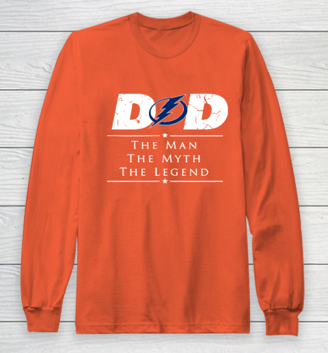 Tampa Bay Lightning NHL Ice Hockey Dad The Man The Myth The Legend Long Sleeve T-Shirt 3