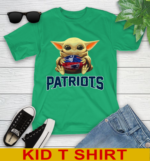 NFL Football New England Patriots Baby Yoda Star Wars Shirt Youth T-Shirt 6